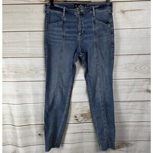 Hollister High-Rise Super Skinny Raw Hem Jeans Juniors Size 13R
